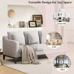 Christopher Knight Home Noxon Canapé 3 places 80 po de largeur rembourré avec coussin décoratif