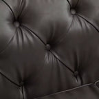 HYLEORY 84 Canapés Chesterfield en cuir pour salon, canapé 3 places à accoudoirs roulés, grand canapé avec boutons profonds et clous pour bureau et appartement