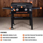 Blackstone 28 Omnivore Griddle w/ Hard Cover, Propane Gas Outdoor Cooking Stove
