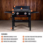Blackstone 28 Omnivore Griddle w/ Hard Cover, Propane Gas Outdoor Cooking Stove