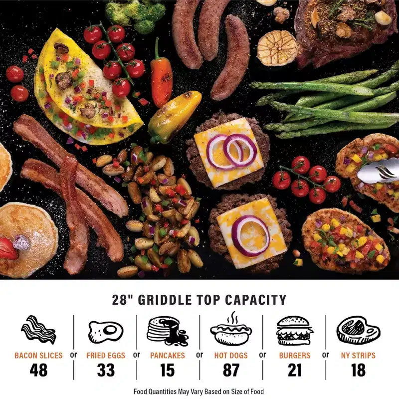Blackstone 28 Omnivore Griddle w/ Hard Cover, Propane Gas Outdoor Cooking Stove