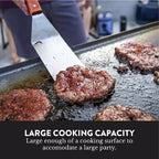 GasOne 3 Burner Flat Top Grill  Auto Ignition Propane Portable Tabletop Gas Grill Premium Stainless Steel Body with Pre Season Griddle and Drip Tray