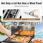 Garden GROTTO 2-Burner Propane BBQ Grill with Cast Iron Griddle - 20,000 BTU for Patio and Backyard