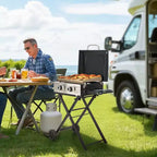 Garden GROTTO 2-Burner Propane BBQ Grill with Cast Iron Griddle - 20,000 BTU for Patio and Backyard
