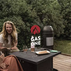 GasOne 18 Inch Heavy Duty Vertical Charcoal Smoker with 1 Access Door Grill Multipurpose Charcoal BBQ Grill Mini Smoker for Outdoor, Camping