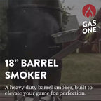 GasOne 18 Inch Heavy Duty Vertical Charcoal Smoker with 1 Access Door Grill Multipurpose Charcoal BBQ Grill Mini Smoker for Outdoor, Camping
