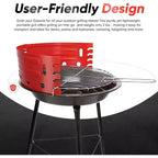 GasOne Barbecue Grill portable 16 pouces au charbon de bois avec 4 niveaux de contrôle de la flamme et double système de ventilation, pour jardin, camping, bateau