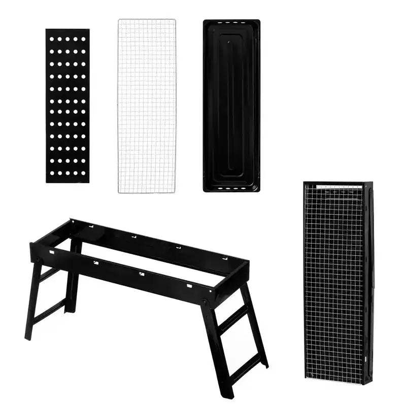 Barbecue Portable Pliable en Acier Inoxydable Gardenised pour Camping, Jardin, Hayon, Randonnée, Pique-nique