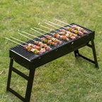 Barbecue Portable Pliable en Acier Inoxydable Gardenised pour Camping, Jardin, Hayon, Randonnée, Pique-nique