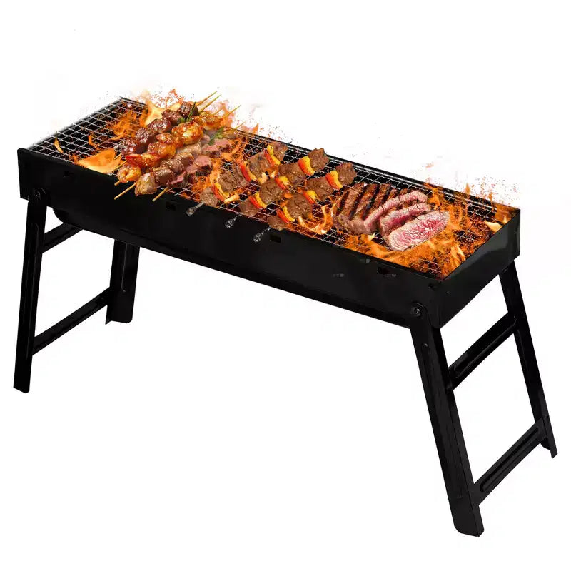 Barbecue Portable Pliable en Acier Inoxydable Gardenised pour Camping, Jardin, Hayon, Randonnée, Pique-nique