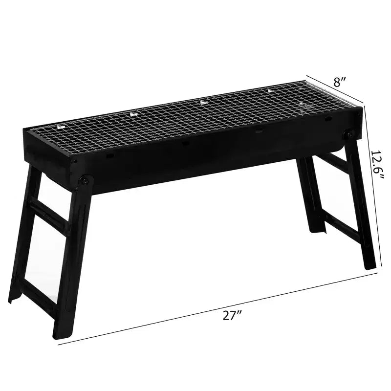 Barbecue Portable Pliable en Acier Inoxydable Gardenised pour Camping, Jardin, Hayon, Randonnée, Pique-nique
