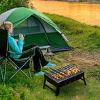 Barbecue Portable Pliable en Acier Inoxydable Gardenised pour Camping, Jardin, Hayon, Randonnée, Pique-nique