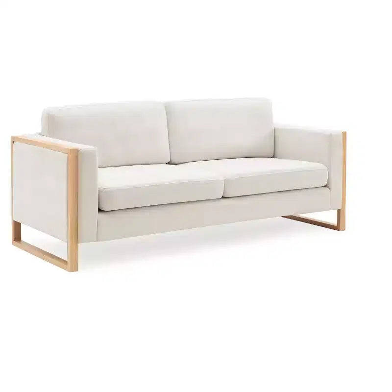 Christopher Knight Home Salal Canapé moderne 3 places rembourré de 79 po avec accoudoirs carrés