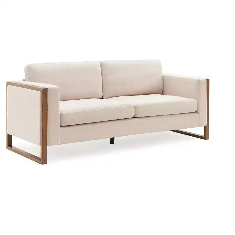 Christopher Knight Home Salal Canapé moderne 3 places rembourré de 79 po avec accoudoirs carrés