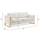 Christopher Knight Home Salal Canapé moderne 3 places rembourré de 79 po avec accoudoirs carrés