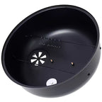 Fumoir de barbecue au charbon de bois, Gril vertical portable avec thermomètre intégré, Barbecue rond avec porte d'accès pour la cuisson en extérieur et les fêtes de camping