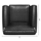 Canapé Chesterfield classique de 84 pouces de large en similicuir, canapé 3 places/1 place avec accoudoirs roulés et garniture cloutée pour le salon ou le bureau ModernLuxe