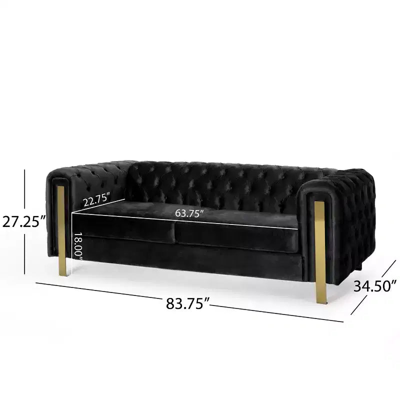 Canapé 3 places en velours Christopher Knight Home Keyser 83