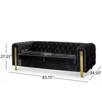Canapé 3 places en velours Christopher Knight Home Keyser 83