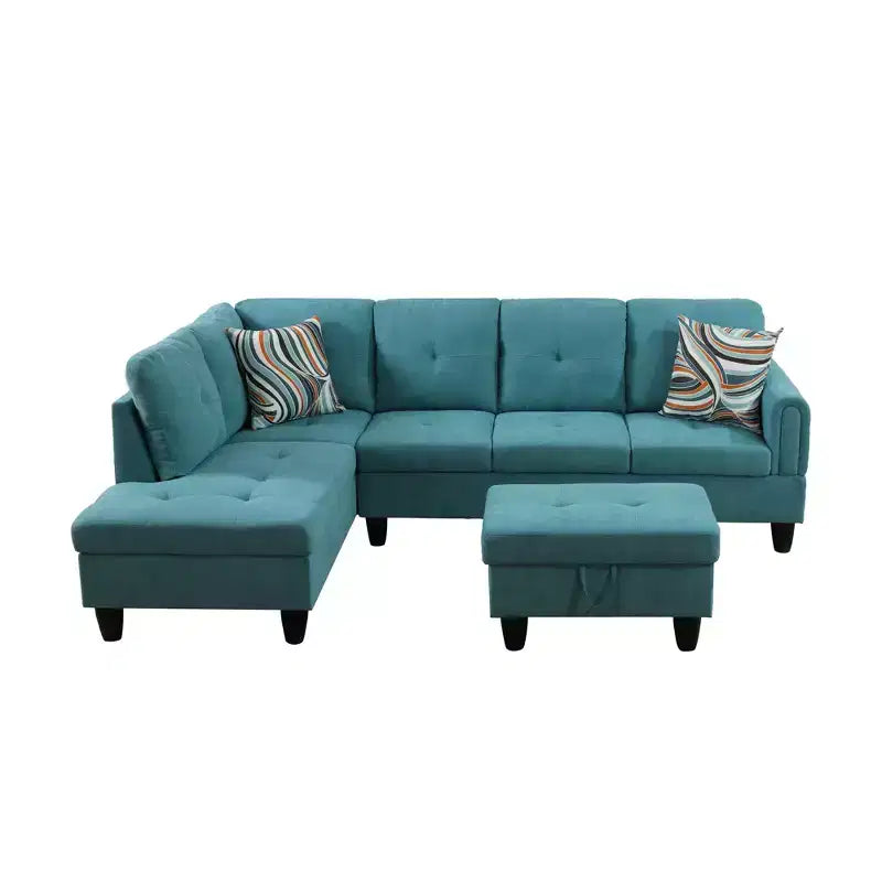 Luxurious Chenille Velvet 3-Piece Sofa Set: Dual Spring Comfort