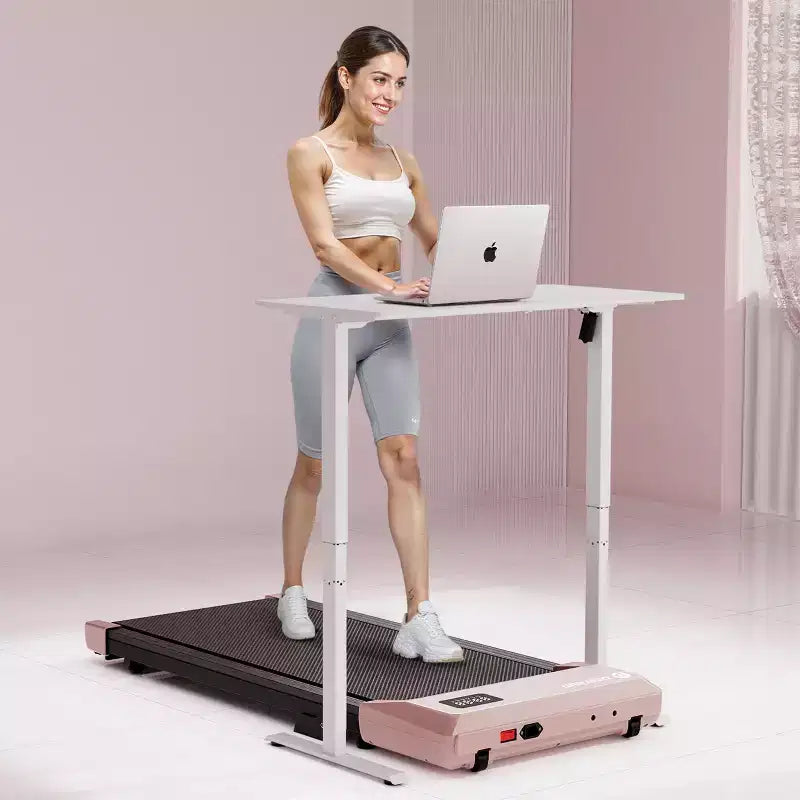 DeerRun Q2 Urban Desk Treadmill Walking Pad with 7% Incline|Compact Under Desk Treadmill