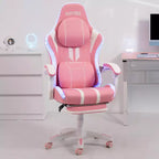 Hoffree Extra Large Massage Gaming Chair Ergonomic Office PC Chair with Bluetooth Speaker & RGB Light