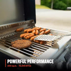 Monument Grills Gas Grill, 2 Burner Stainless Steel Tabletop Portable Propane Gas Grill Camping Cooking with Clearview Glass Lid and Thermometer