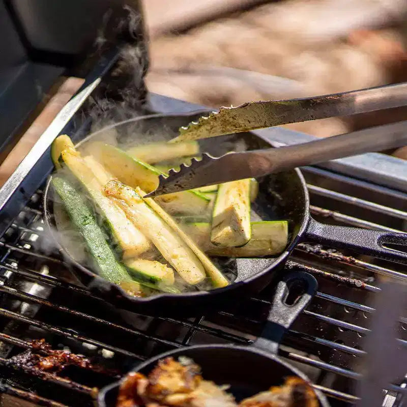 Monument Grills Gas Grill, 2 Burner Stainless Steel Tabletop Portable Propane Gas Grill Camping Cooking with Clearview Glass Lid and Thermometer