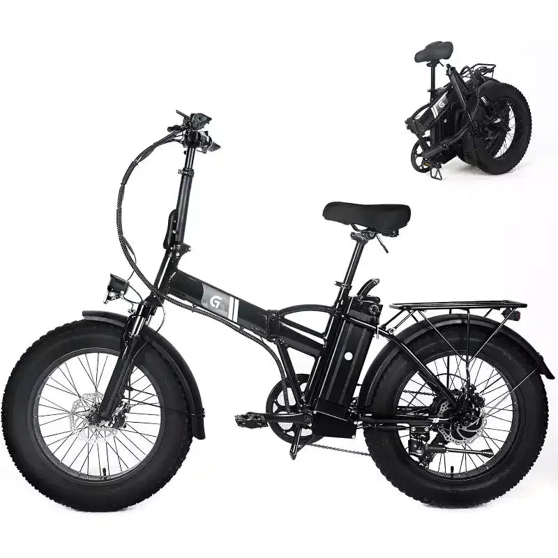 Electric Bike for Adults,20 x 4.0 Fat Tire Folding Ebike,48V Removable Battery and 7-Speed Gears Ideal for Commuting