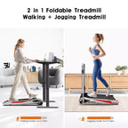 EGOFIT Walker Plus M1T - Gris Froid, Tapis roulant pliable 2-en-1, Marche et Jogging
