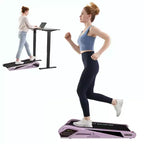 EGOFIT Walker Pro M1 - Rose Sakura, Tapis de marche sous bureau, Inclinaison de 5 %, Écran LCD