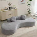 105.5 Curved Minimalist Sofa, Cloud Comfort with 2 Pillows