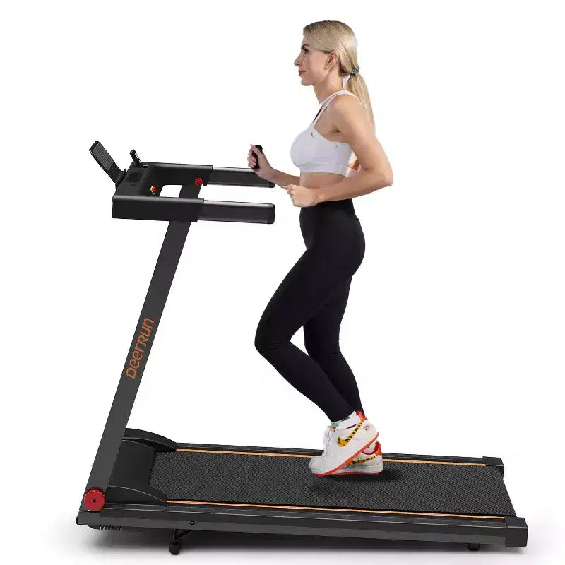 Tapis de course intelligent pliable DeerRun A1 avec inclinaison de 6 % - Compatible Bluetooth et télécommande sans fil