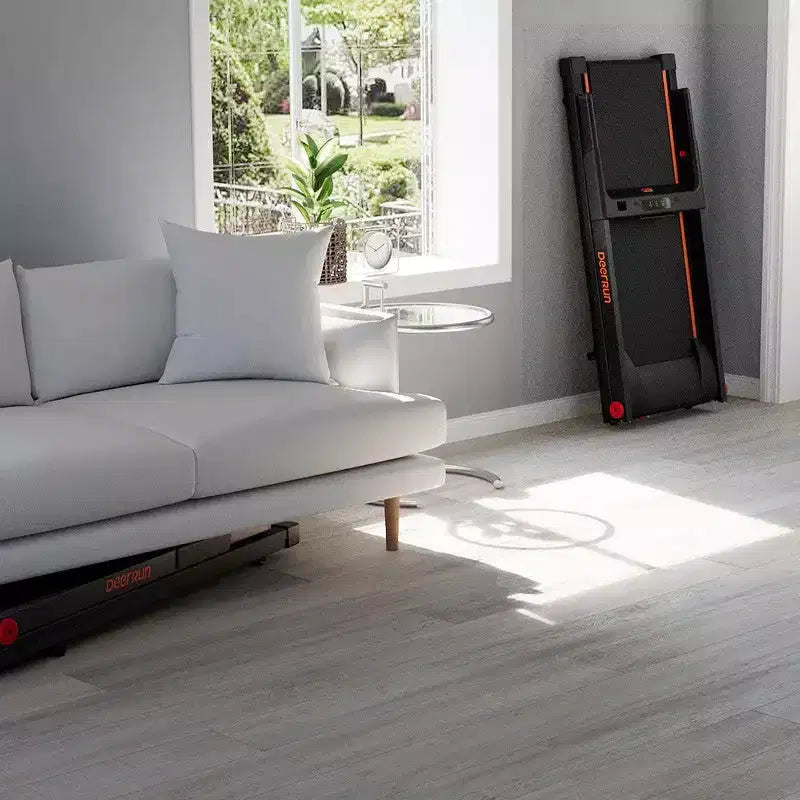 Tapis de course intelligent pliable DeerRun A1 avec inclinaison de 6 % - Compatible Bluetooth et télécommande sans fil