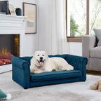 Confort et style pour votre animal : lit rectangulaire surélevé pour chien de couleur beige, design durable