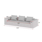 Canapé moderne Famapy en tissu moelleux beige avec coussins assortis : confort et style pour votre intérieur