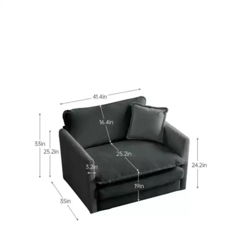 3-Piece Upholstered Sofa Set, Modern Couches for Living Room