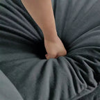 Paire Moderne de Fauteuils de Salon en Chenille Peluche avec Coussins Amovibles