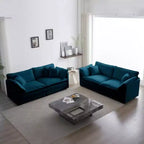 Upholstered Loveseat and Couch 2-Piece Sofa Collection, Ideal for Living Room, Home Office or Lounge, 2+2 Seating Sofa Set