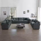 Living Room 3-Piece Sofa Set: 2 Two-Seater and 1 Three-Seater Oversized Comfy Couches