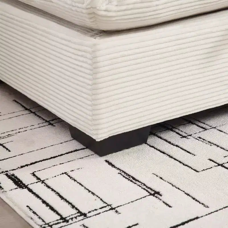 Comfy Living Room Sofas: 3 Seater Deep Seat Couches, Wide and Deep Seats with 3 Waist Pillows
