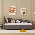 Versatile Twin Size Sofa Bed Daybed Frame with Velvet Upholstery and Another Bed Frame, Perfect for Modern Living Spaces