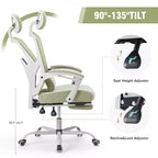 JIONJOY Ergonomic Mesh Gaming Chair with Footrest - 90-135 Recline, Adjustable Lumbar Support & Headrest