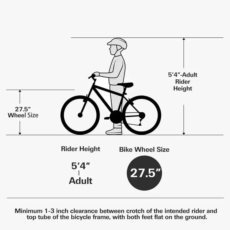 hykolity VTT, roues 26 27,5, VTT 18 vitesses avec double suspension, selle réglable pour hommes et femmes, pour le cyclisme en extérieur