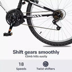 hykolity VTT, roues 26 27,5, VTT 18 vitesses avec double suspension, selle réglable pour hommes et femmes, pour le cyclisme en extérieur
