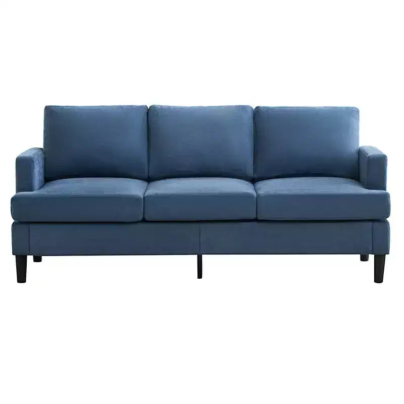 Hyleory 3-Seater Simple Design Sofa - Modern Fabric Sofa with Wooden Frame and Comfortable Cushions