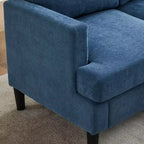 Hyleory 3-Seater Simple Design Sofa - Modern Fabric Sofa with Wooden Frame and Comfortable Cushions