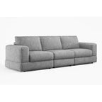 ATJafurn Modern Corduroy Sofa, Modular Sectional Upholstered Couch with Soft Pillows Backrest and Deep Seat for Living Room