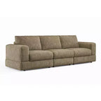 ATJafurn Modern Corduroy Sofa, Modular Sectional Upholstered Couch with Soft Pillows Backrest and Deep Seat for Living Room