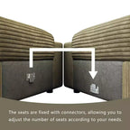 ATJafurn Modern Corduroy Sofa, Modular Sectional Upholstered Couch with Soft Pillows Backrest and Deep Seat for Living Room